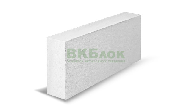Газобетон ВКБлок D500 625х100х250 мм